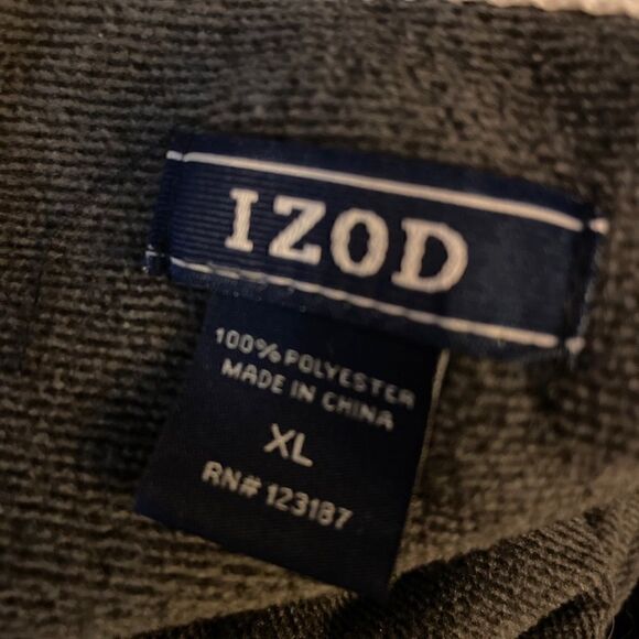Men's Izod gray long sleeve fleece shirt - Picture 3 of 3